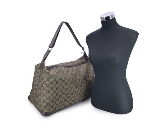 GUCCI Borsa da Viaggio in Tela Col. Marrone Interlocking L