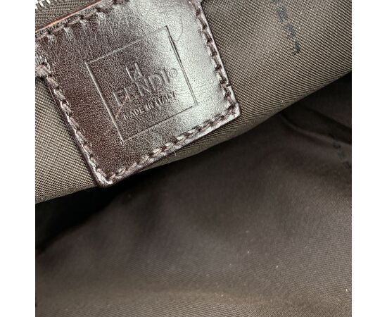 FENDI Borsa a Tracolla in Tela Col. Marrone Double F S