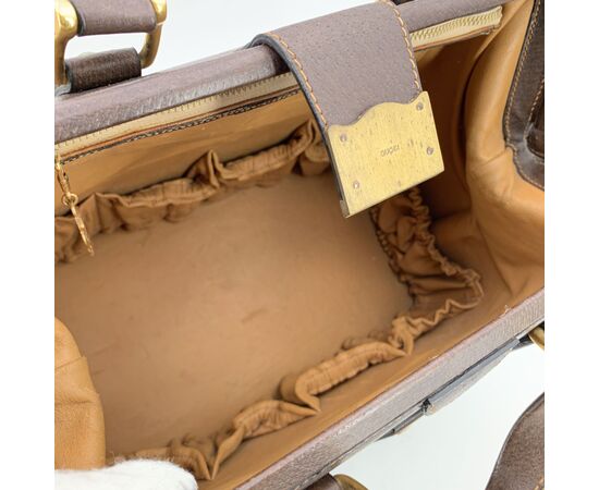 GUCCI Borsa da Viaggio Vintage in Pelle Col. Marrone M