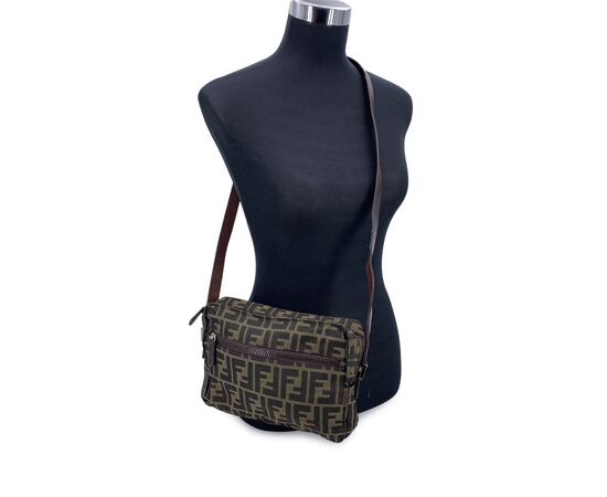 FENDI Borsa a Tracolla in Tela Col. Marrone Double F S