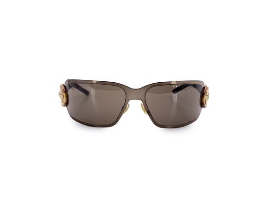 GUCCI Occhiali da Sole in Metallo Col. Marrone