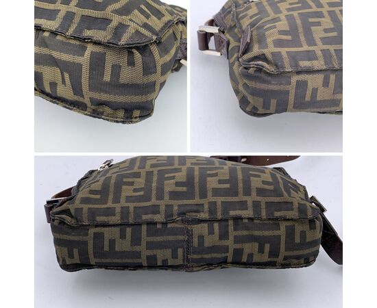 FENDI Borsa a Tracolla in Tela Col. Marrone Double F S
