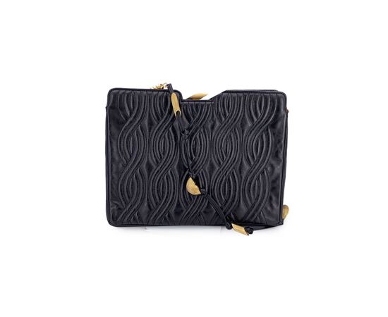 FENDI Borsa a Tracolla Vintage in Pelle Col. Nero FF M