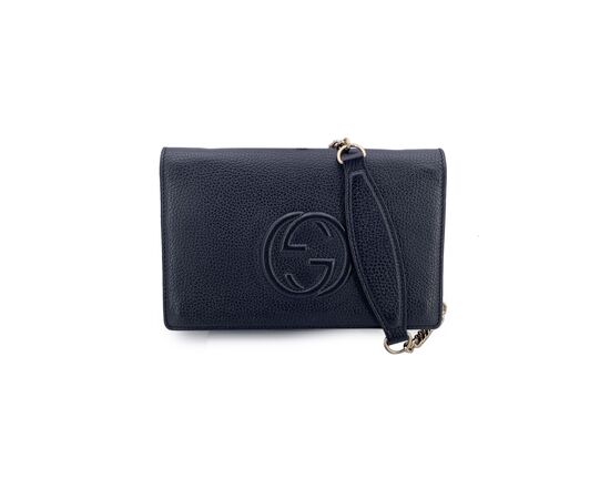 GUCCI Borsa a Tracolla in Pelle Col. Nero Soho S