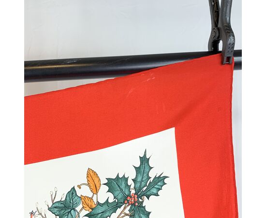 GUCCI Foulard Vintage in Seta Col. Rosso Flora