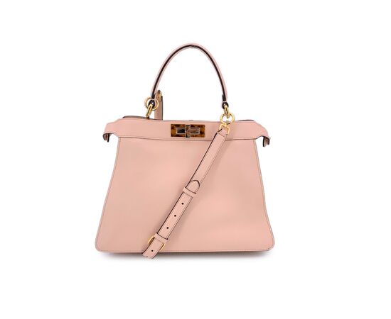 FENDI Borsa a Mano in Pelle Col. Rosa Peekaboo ISeeU M
