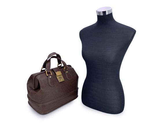 GUCCI Borsa da Viaggio Vintage in Pelle Col. Marrone M