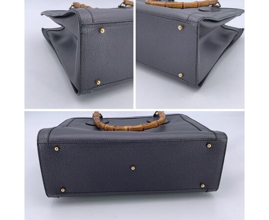 GUCCI Borsa Shopper Vintage in Pelle Col. Grigio Diana Bamboo M
