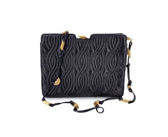 FENDI Borsa a Tracolla Vintage in Pelle Col. Nero FF M