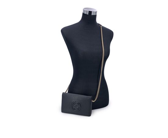 GUCCI Borsa a Tracolla in Pelle Col. Nero Soho S