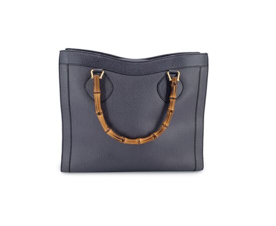 GUCCI Borsa Shopper Vintage in Pelle Col. Grigio Diana Bamboo M