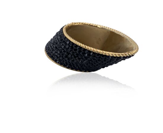 GIANFRANCO FERRE Bracciale Vintage in Metallo Col. Nero