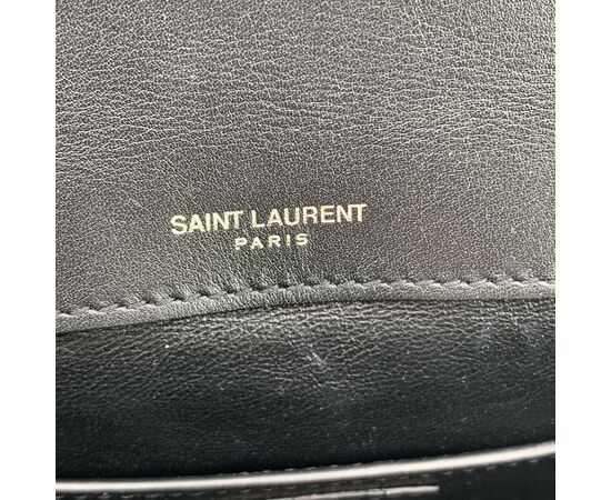 SAINT LAURENT Borsa a Tracolla in Pelle Lucida Col. Nero Vicky S