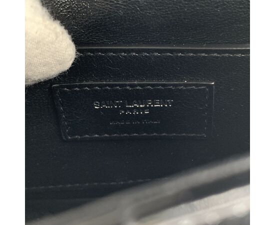 SAINT LAURENT Borsa a Tracolla in Pelle Lucida Col. Nero Vicky S