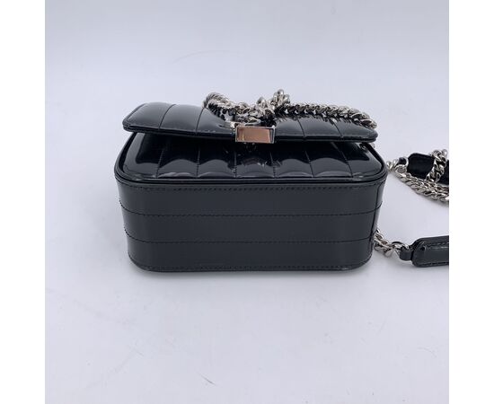 SAINT LAURENT Borsa a Tracolla in Pelle Lucida Col. Nero Vicky S