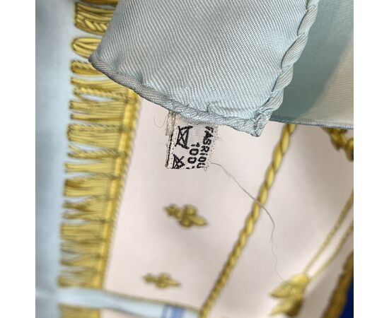 HERMES Foulard Vintage in Seta Col. Blu Carre 90