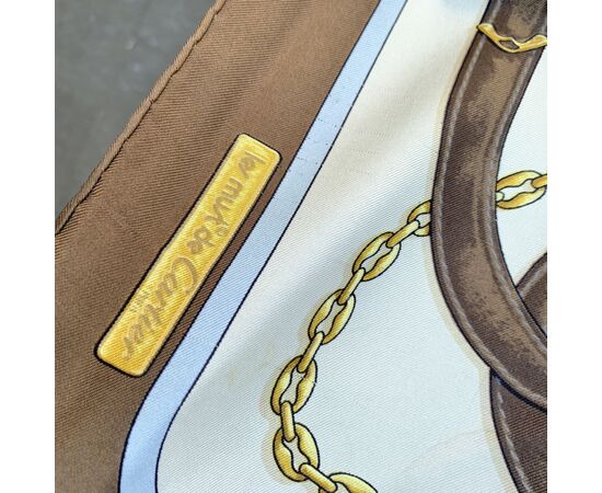 CARTIER Foulard in Seta Col. Bianco