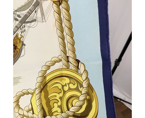 HERMES Foulard Vintage in Seta Col. Multicolore Tribord