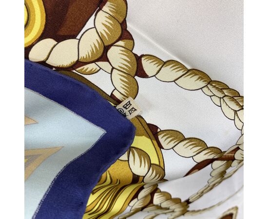 HERMES Foulard Vintage in Seta Col. Multicolore Tribord