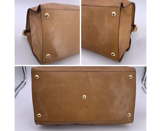FENDI Borsa da Viaggio Vintage in Pelle Col. Beige L