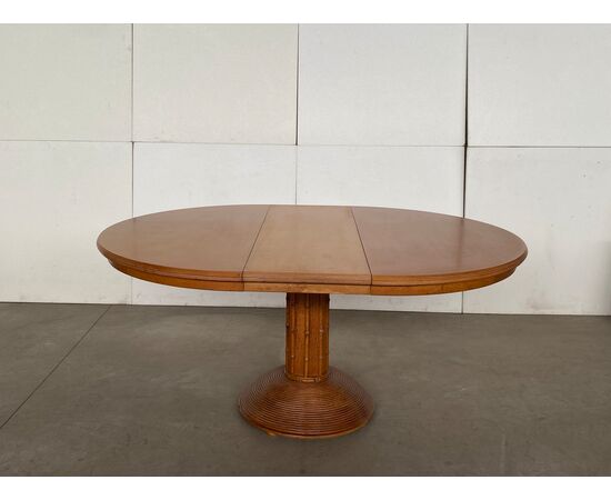 Tavolo rotondo allungabile, produzione Giorgetti anni '70/80