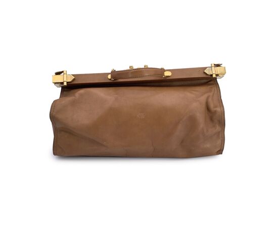 FENDI Borsa da Viaggio Vintage in Pelle Col. Beige L