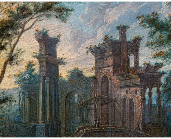 Jan Joseph Horemans il Vecchio (Anversa, 16 agosto 1682 – Anversa, 1759), Capriccio con figure