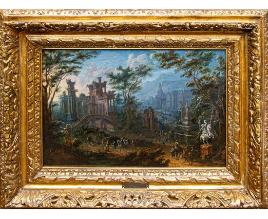 Jan Joseph Horemans il Vecchio (Anversa, 16 agosto 1682 – Anversa, 1759), Capriccio con figure