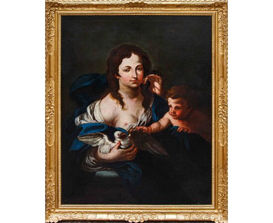 XVII Secolo, Scuola emiliana, Venere, Amore e colomba