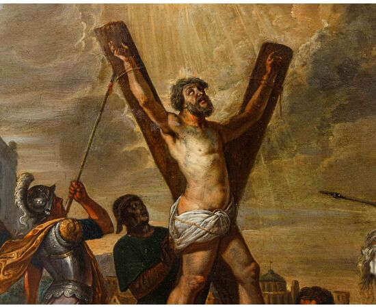 Vincent Malò (Cambrai 1602/06-Roma 1644), La crocifissione di S. Andrea