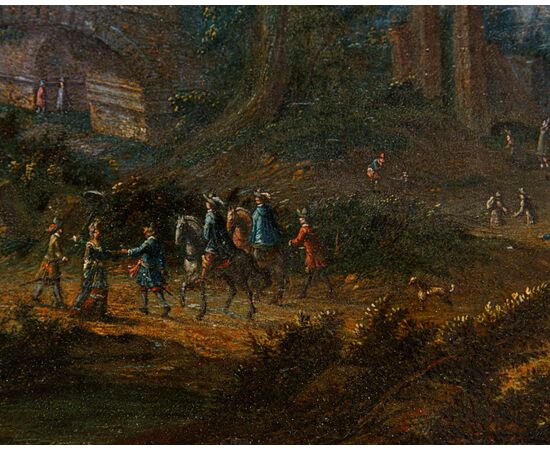 Jan Joseph Horemans il Vecchio (Anversa, 16 agosto 1682 – Anversa, 1759), Capriccio con figure