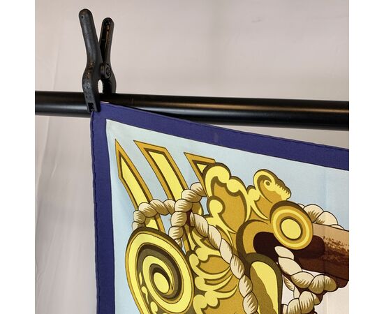 HERMES Foulard Vintage in Seta Col. Multicolore Tribord