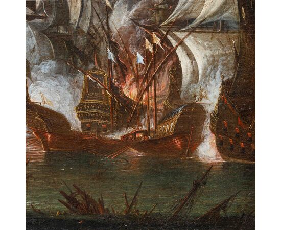 Cerchia di Abraham Storck (Amsterdam, 1644-1708), Battaglie navali