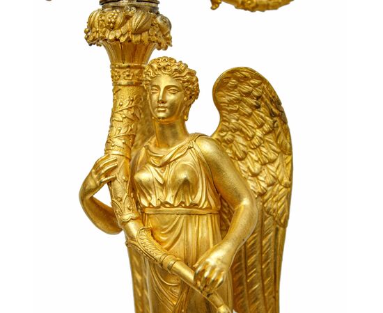 Francia, epoca Impero, Coppia di candelabri a quattro luci