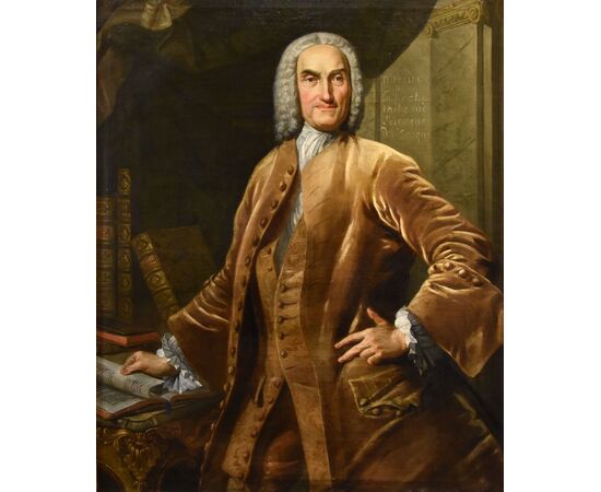 Ritratto di notabile nel suo studio, Thomas Hudson (Devon 1701 - Londra 1799)
