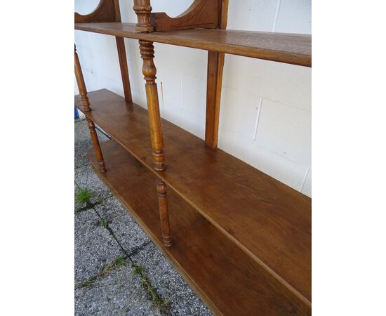 Libreria/etager in rovere Napoleone III fine 1800 Piemonte