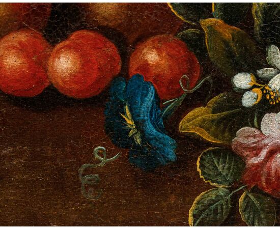 Domenico Levo (attivo nella seconda metà del XVII secolo), Natura morta con fiori e frutta