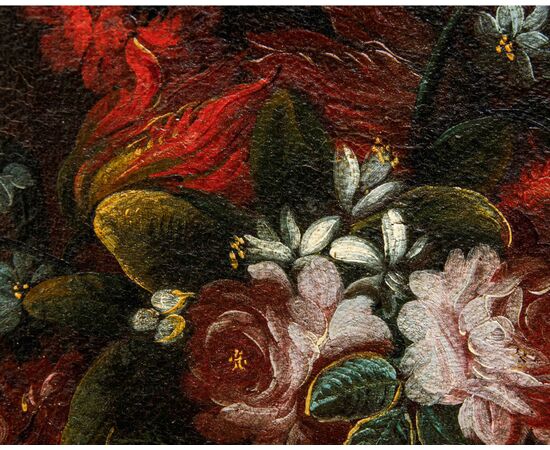 Domenico Levo (attivo nella seconda metà del XVII secolo), Natura morta con fiori e frutta
