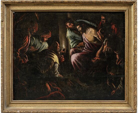 Seguace di Jacopo Da Ponte, detto Jacopo Bassano (Bassano del Grappa 1510 ca. - Bassano del Grappa 1592) - Cristo deriso.