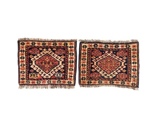 Coppia piccoli tappeti Gashgai - n.604 e 619 -
