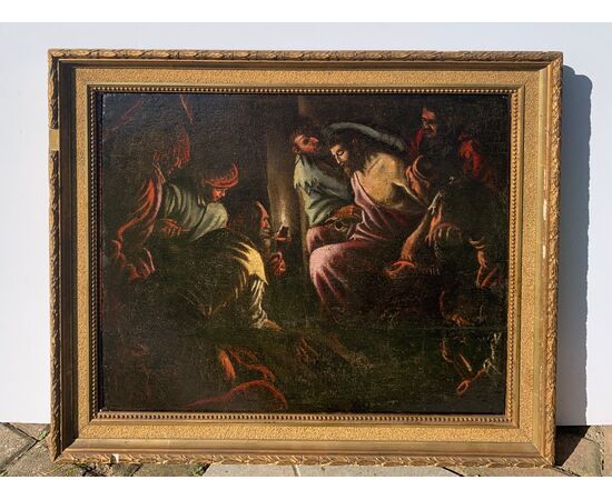 Seguace di Jacopo Da Ponte, detto Jacopo Bassano (Bassano del Grappa 1510 ca. - Bassano del Grappa 1592) - Cristo deriso.