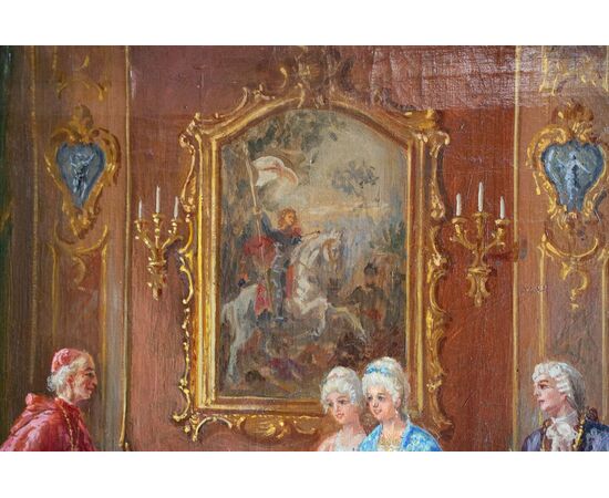 Scena di interni con cardinale – Natale Penati