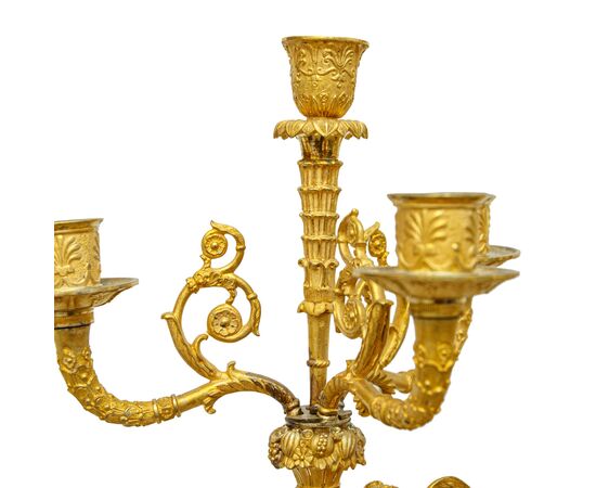 Francia, epoca Impero, Coppia di candelabri a quattro luci
