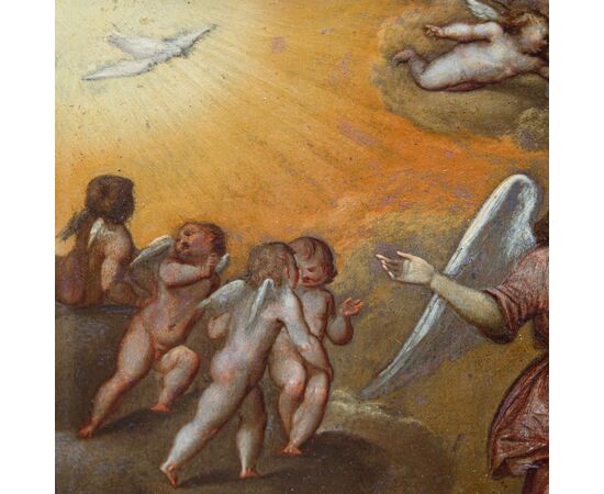 Scuola fiamminga, XVII secolo  Annunciazione 