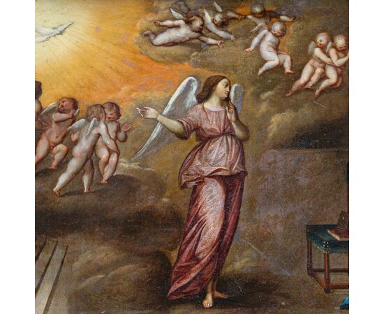 Scuola fiamminga, XVII secolo  Annunciazione 
