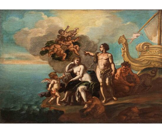 Scuola napoletana del XVII-XVIII secolo, Bacco e Arianna abbandonata da Teseo