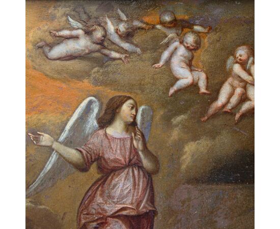 Scuola fiamminga, XVII secolo  Annunciazione 