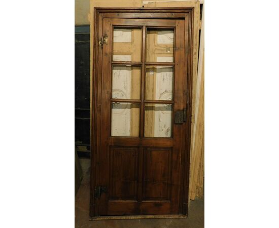 pti665 - glass door with frame, max. cm l 105 xh 223 x th. 6     