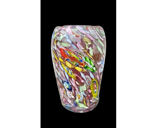 Vaso in vetro  serie:bizantino.A.Ve.M Murano.