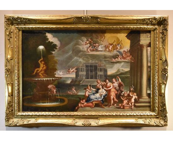 La Toeletta di Venere, Francesco Albani (Bologna 1578 - 1660) Seguace di